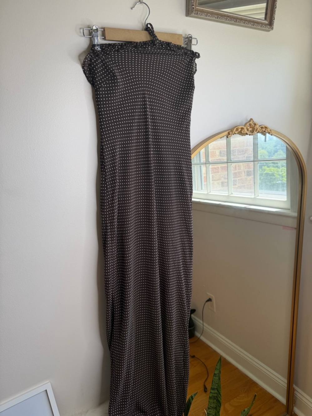 a new day Brown Polka Dot Maxi Dress